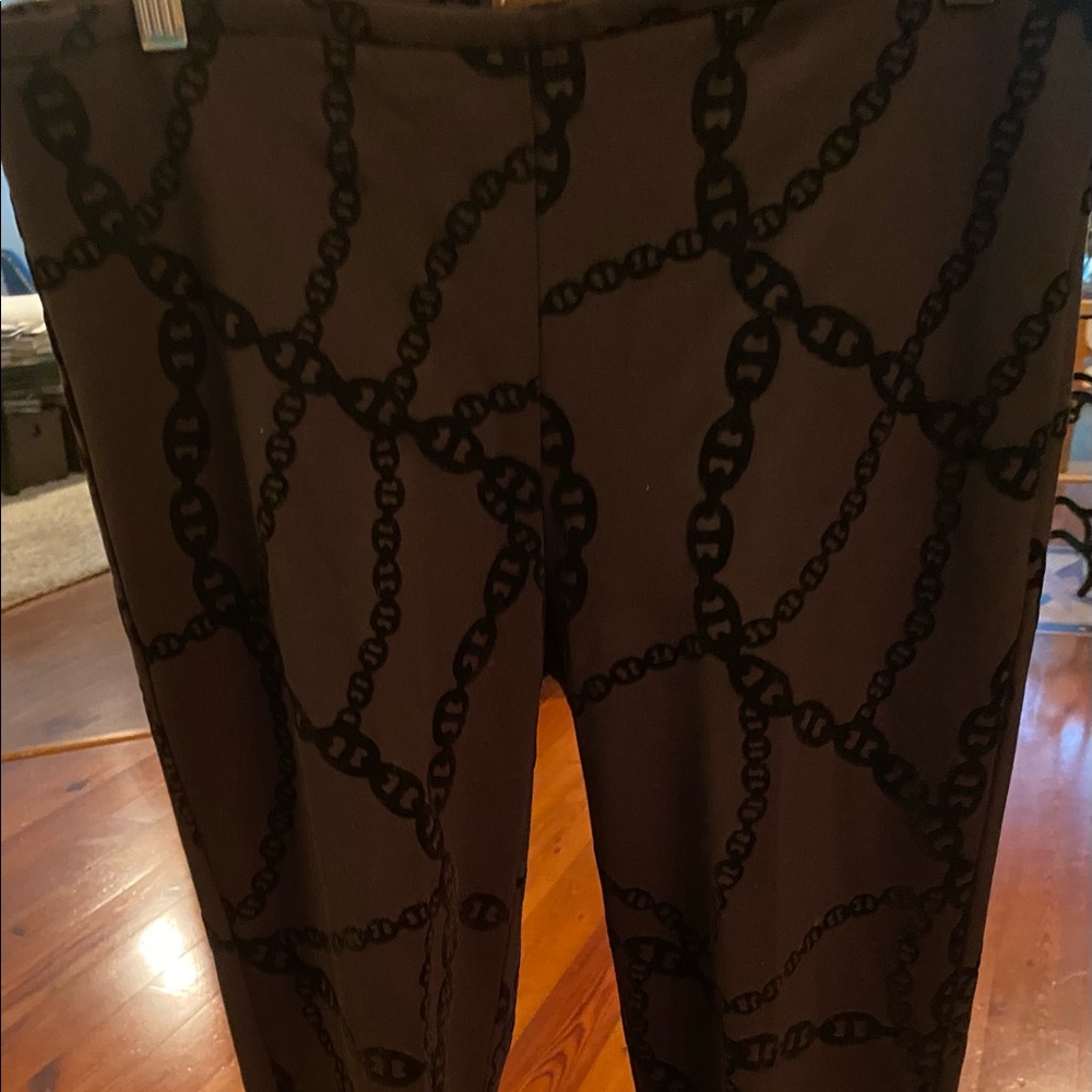 J.McLaughlin Velvet-Embossed Skinny Pants